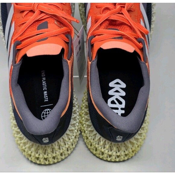New Adidas 4D FWD 2 Running Shoes Impact Orange Black Gray Mens Size 13 GY8421